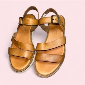 Timberland, Tan Leather Sandals with Strap